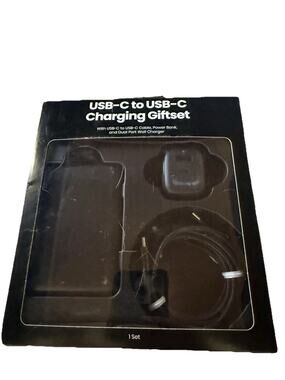 USB C to C Charging Charging Set, Power Bank , Dual Port Wall Charger 10.5 W